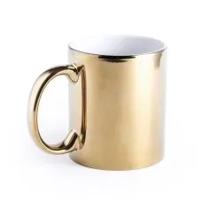 Taza cerámica 350 ml metalizada láser sin microondas