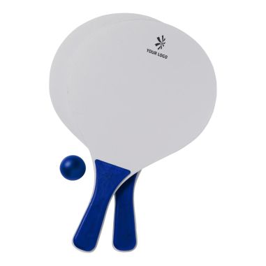 Set 2 palas madera pelota bolsa red blanca playa
