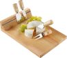 Tabla madera quesos imán 4 utensilios caja regalo - Imagen 1