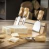 Tabla madera quesos imán 4 utensilios caja regalo - Imagen 4