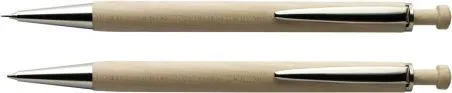 Set bolígrafo portaminas madera haya arce estuche metal