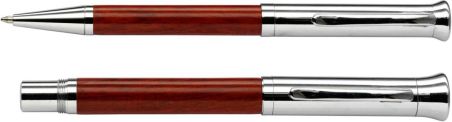 Set bolígrafo roller palisandro abedul metal estuche