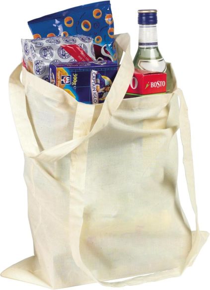 Bolsa algodón 120 g/m² asas largas