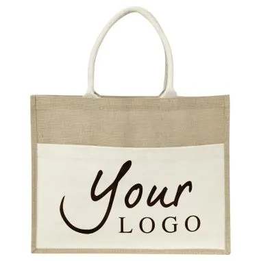 Bolsa de yute con interior plástico y asas acolchadas