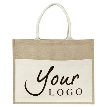 Bolsa de yute con interior plástico y asas acolchadas