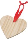 Adorno navideño de corazón de madera Ecológico Personalizado 109050 - Imagen 1