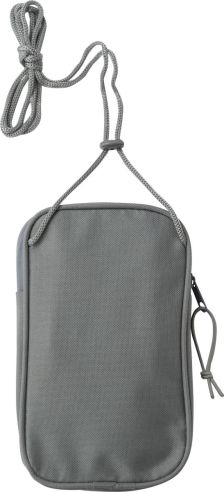 Bandolera rPET 600D cordón cuello hombro muñeca etiqueta