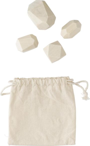 Juego de habilidad de madera con bolsa algodón