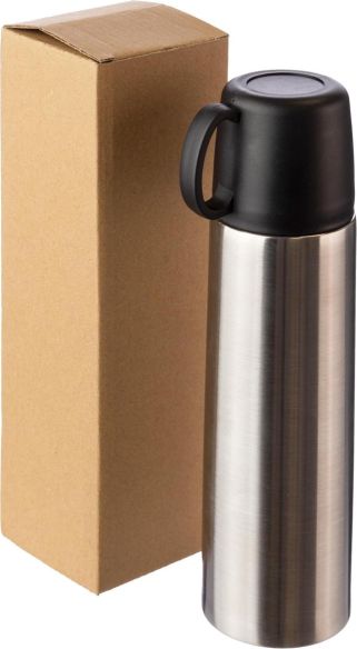Termo inox 500 ml doble pared taza tapa 130 ml caja