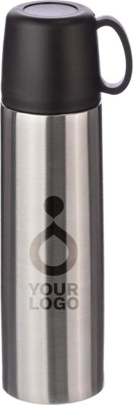 Termo inox 500 ml doble pared taza tapa 130 ml caja