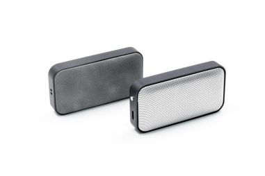 Altavoz Nano aluminio gamuza vegana TWS