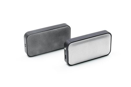 Altavoz Nano aluminio gamuza vegana TWS