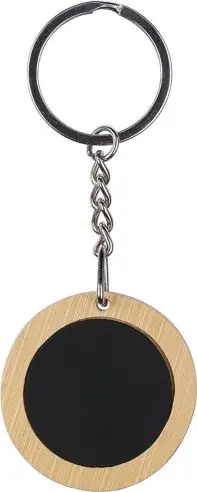 Llavero redondo de bambú Ecológico...