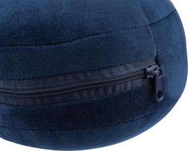Almohada viaje con antifaz poliéster mosquetón PP