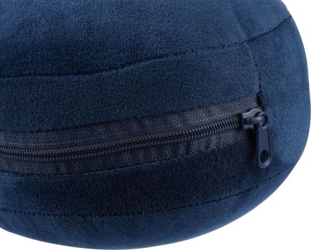 Almohada viaje con antifaz poliéster mosquetón PP