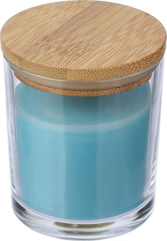 Vela cristal vainilla 120 g tapa bambú
