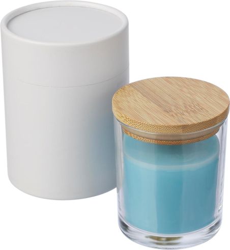 Vela cristal vainilla 120 g tapa bambú