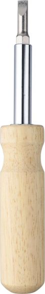 Set destornilladores madera caucho con puntas