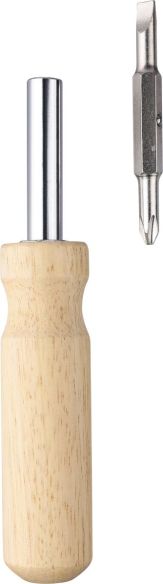 Set destornilladores madera caucho con puntas