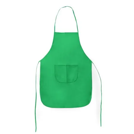 Delantal non-woven colores bolsillo frontal cintas ajuste