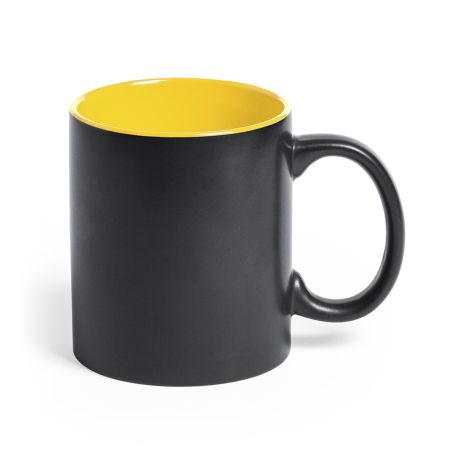 Taza cerámica 350 ml exterior negro