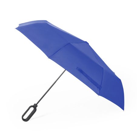 Paraguas plegable pongee antiviento 100 cm funda mosquetón