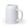 Jarra cerámica 700ml blanca cerveza microondas asa - Imagen 1
