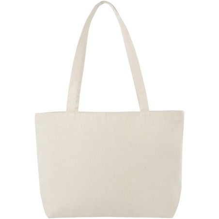 Bolsa tote algodón 320g/m2 cremallera asas 31cm 10kg