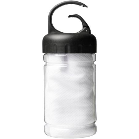 Toalla refrescante en bote de PET Ecológica Personalizada 6126170
