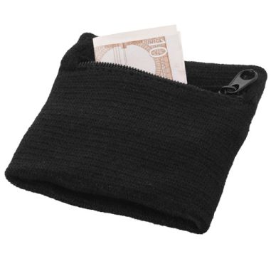 Muñequera absorbente algodón bolsillo cremallera deporte