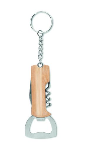 Llavero abridor 3 en 1 bambú Ecológico...