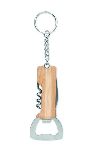 Llavero abridor 3 en 1 bambú Ecológico...