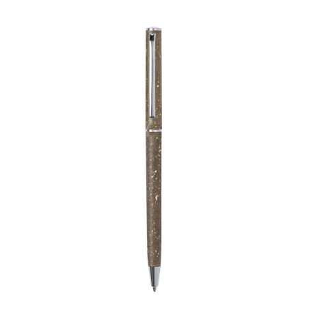Bolígrafo caña azúcar ABS giratorio cromado 12.9cm