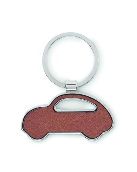 Llavero coche metal y polipiel reciclada