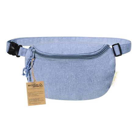 Riñonera algodón reciclado GRS 220g/m2 cremallera clip