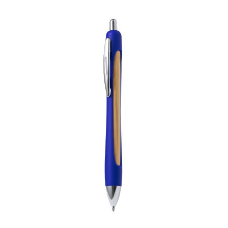 Bolígrafo pulsador RABS bambú RCS tinta azul bolsa