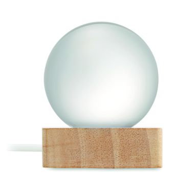 Bola cristal LED 100 lúmenes madera FSC