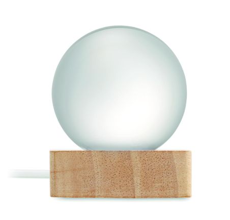 Bola cristal LED 100 lúmenes madera FSC