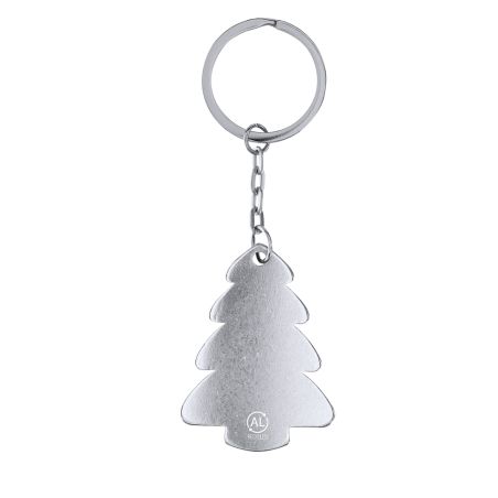 Llavero árbol Navidad aluminio reciclado GRS