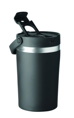 Vaso doble pared inox reciclado 350 ml tapa pajita