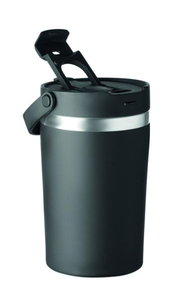 Vaso doble pared inox reciclado 350 ml tapa pajita