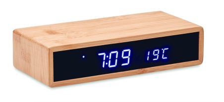 Cargador inalámbrico de bambú Ecológico Personalizado 7MO6139