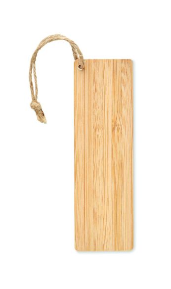 Marcapáginas bambú con cordón de yute