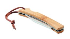Cuchillo plegable de bambú Ecológico Personalizado 7MO6623 - Producto ecológico