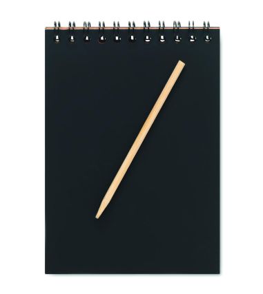 Cuaderno kraft anillas hojas rascar papel reciclado madera