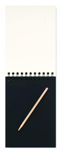 Cuaderno kraft anillas hojas rascar papel reciclado madera