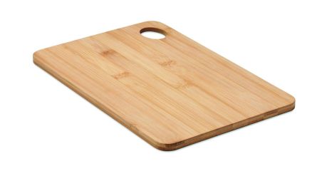 Tabla de cortar bambú grande con orificio