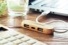 Hub USB-C bambú 3 puertos cable 24 cm - Imagen 2