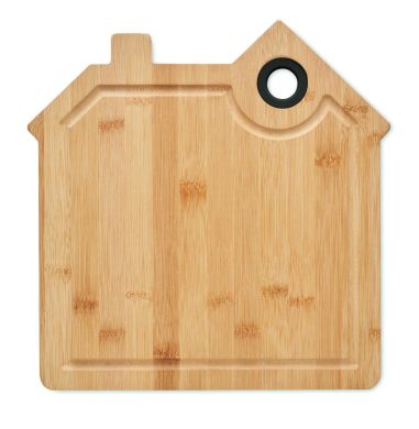 Tabla de cortar bambú con forma de casa