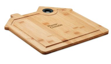 Tabla de cortar bambú con forma de casa